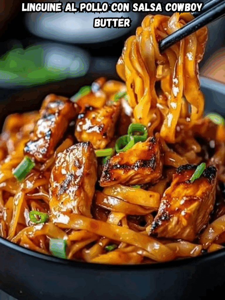 Linguine al Pollo con Salsa Cowboy Butter: un piatto irresistibile dal sapore deciso