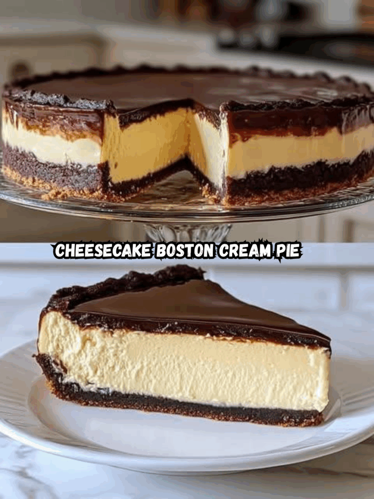 Cheesecake Boston Cream Pie: Un Dolce Iconico dal Cuore Cremoso e la Copertura al Cioccolato
