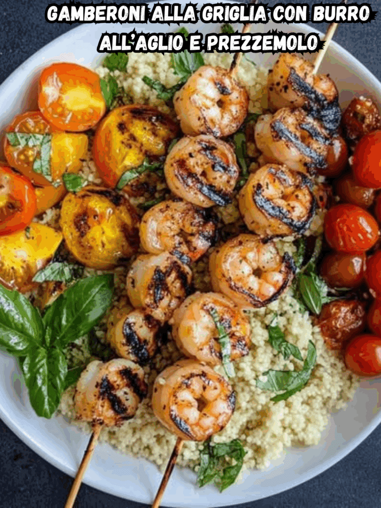 Gamberoni alla Griglia con Burro all’Aglio e Prezzemolo
