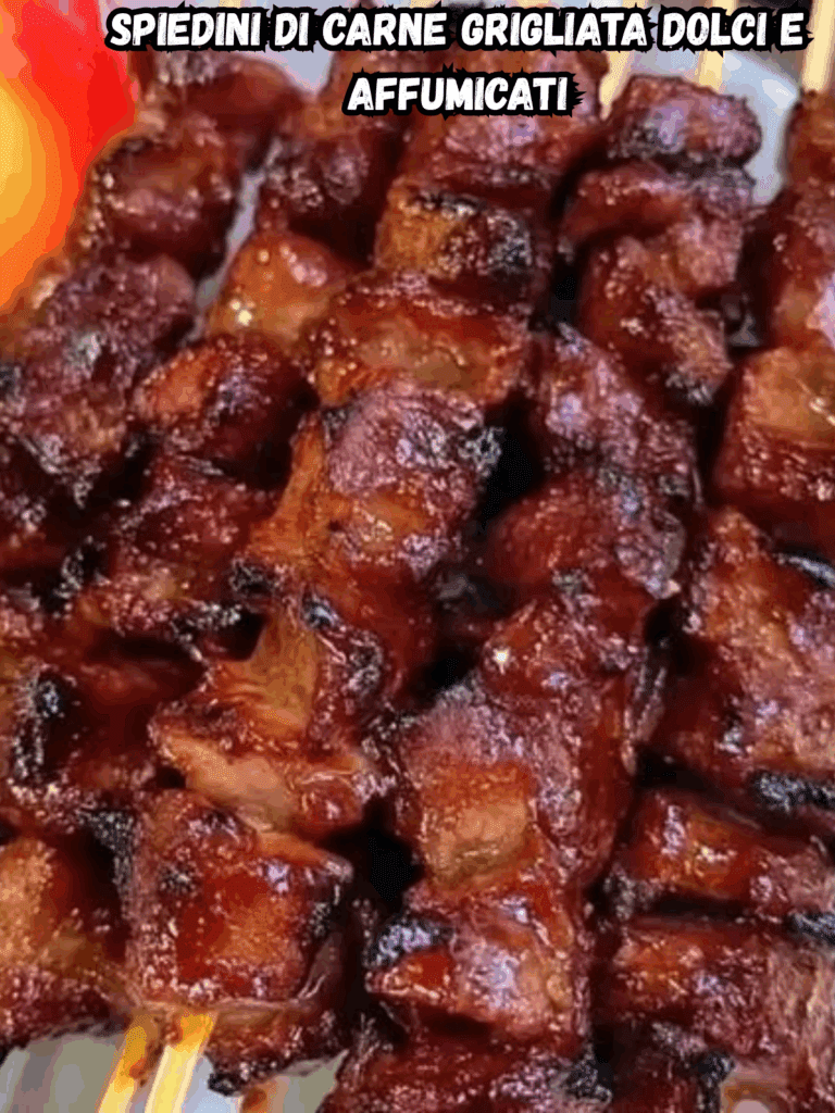 Spiedini di Carne Grigliata Dolci e Affumicati