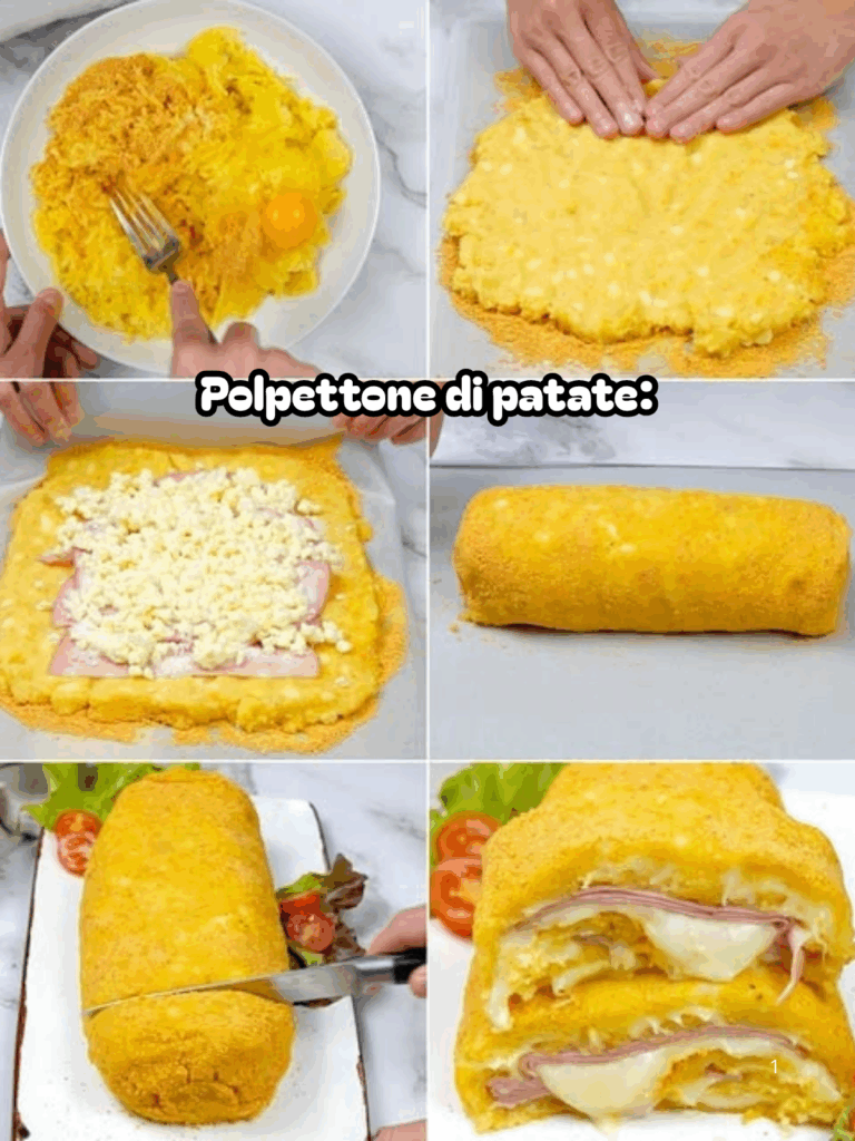 Polpettone di patate: la ricetta del secondo piatto al forno con un goloso ripieno