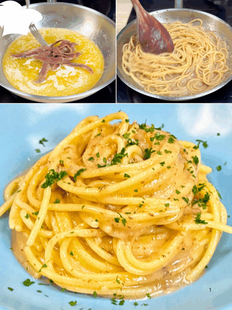 Spaghetti burro e alici