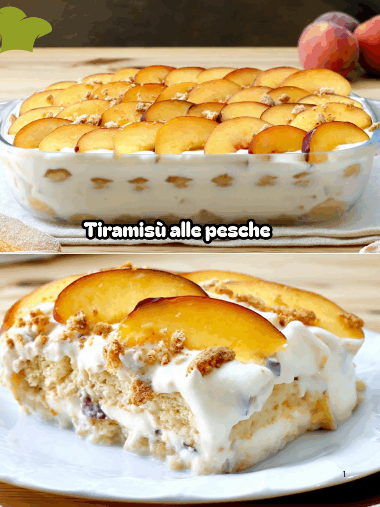 Tiramisù alle pesche: il dolce estivo senza cottura che conquista al primo assaggio