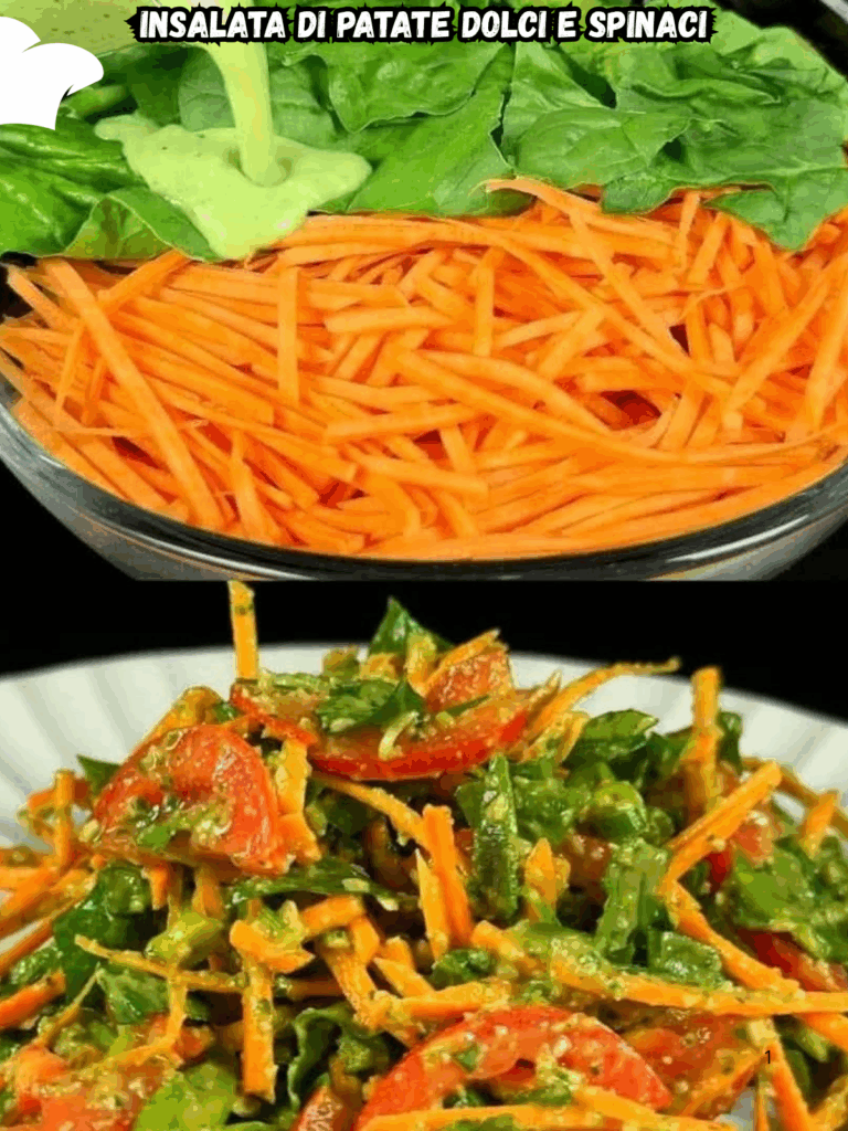 Insalata di patate dolci e spinaci: un piatto leggero e nutriente