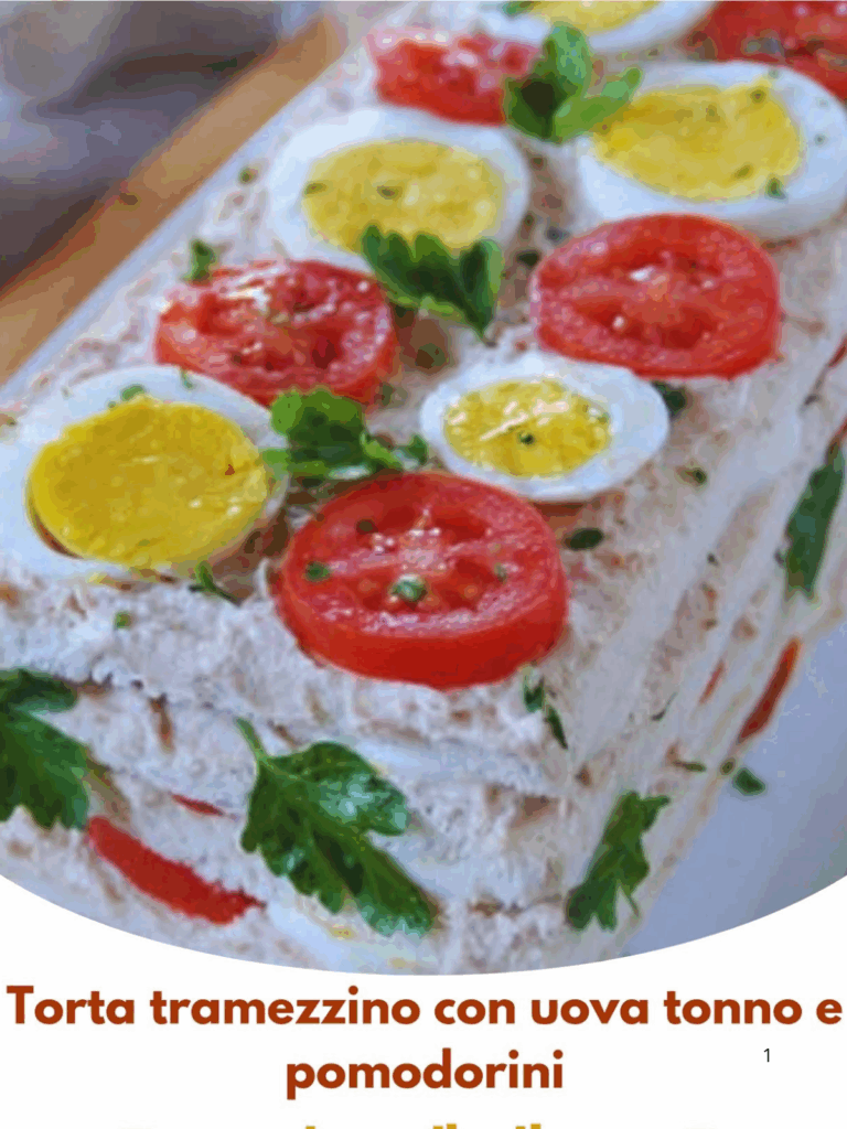 Torta Tramezzino con Tonno, Uova e Pomodorini: il Piattone Fresco e Sfizioso per le Tue Tavole Estive