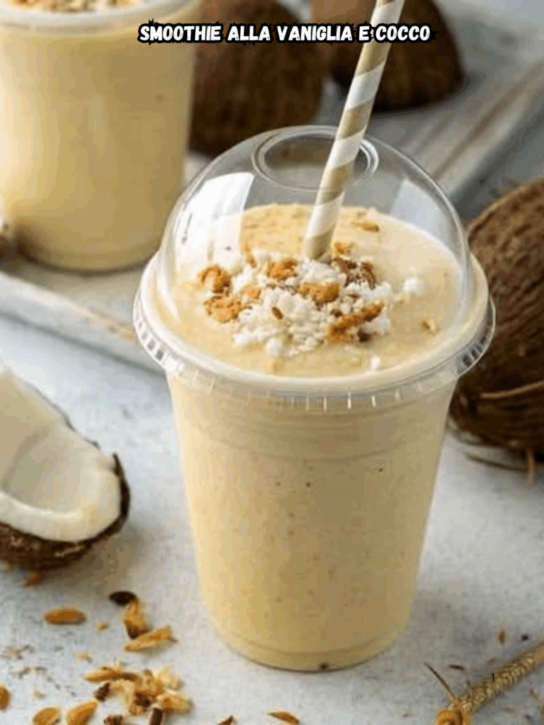 Smoothie alla Vaniglia e Cocco: cremoso, rinfrescante e dal profumo tropicale