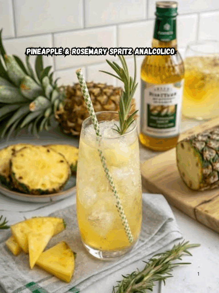 Pineapple & Rosemary Spritz analcolico: il mocktail frizzante e aromatico che conquista al primo sorso