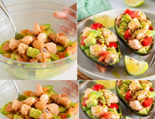 Avocado Ripieno con Salmone e Granella di Pistacchi: il secondo sfizioso e leggero perfetto per stupire