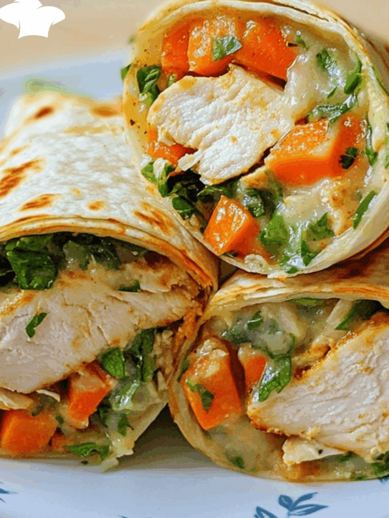 Mini Wraps di Pollo Freschi con Crudités e Salsa Cremosa