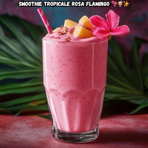 Smoothie Tropicale Rosa Flamingo  Un’esplosione di freschezza esotica dal colore irresistibil