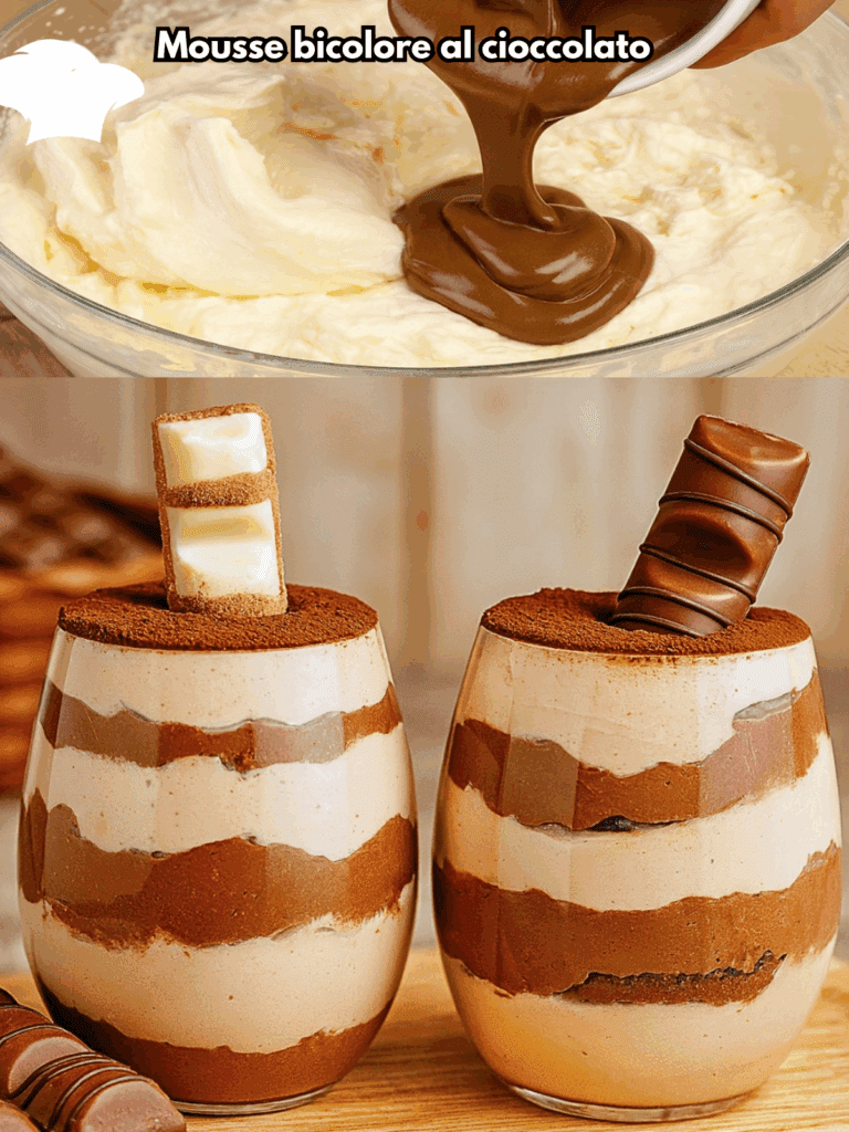 Mousse bicolore al cioccolato: il dessert irresistibile con solo quattro ingredienti