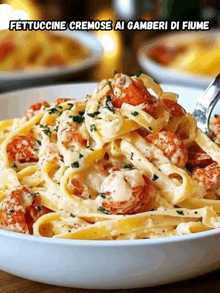 Fettuccine cremose ai gamberi di fiume: un abbraccio vellutato dal profumo costiero