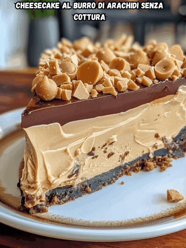 Cheesecake al Burro di Arachidi Senza Cottura