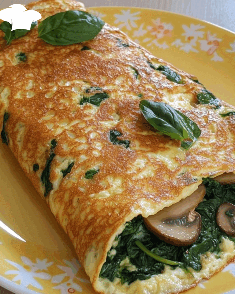 Omelette con Spinaci e Funghi
