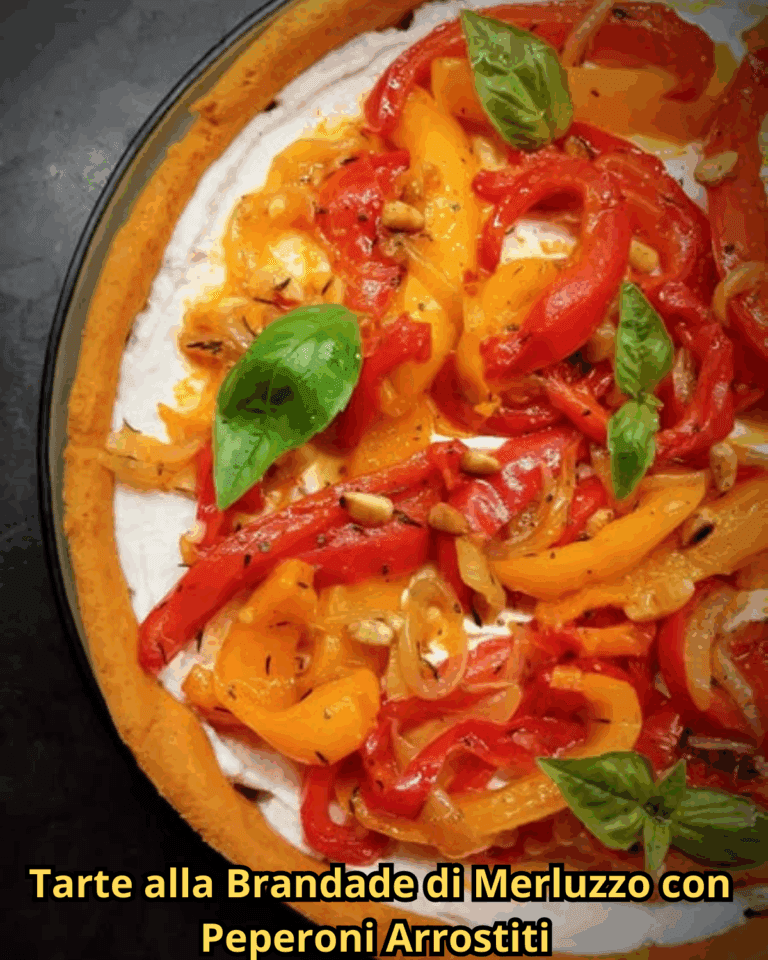 Tarte alla Brandade di Merluzzo con Peperoni Arrostiti – Un’Esplosione di Gusto Mediterraneo