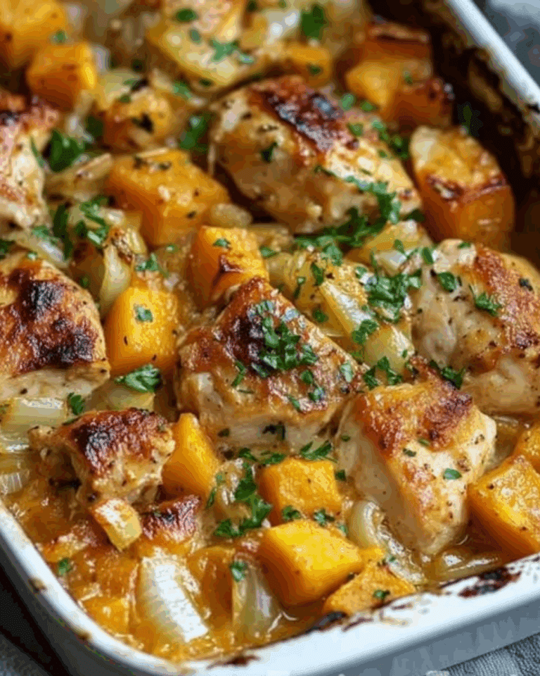Sformato Cremoso di Pollo e Zucca Butternut al Forno