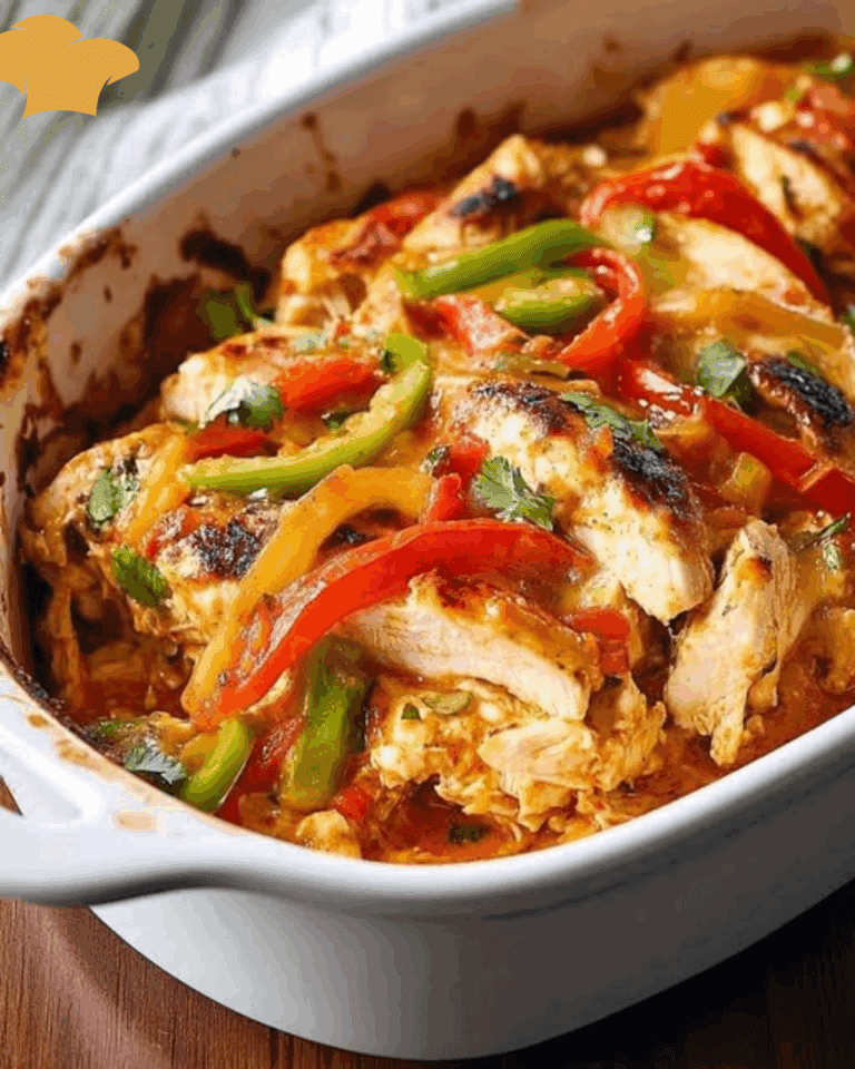 Casseruola di Fajitas di Pollo: Un’Esplosione Tex-Mex in un Solo Piatto