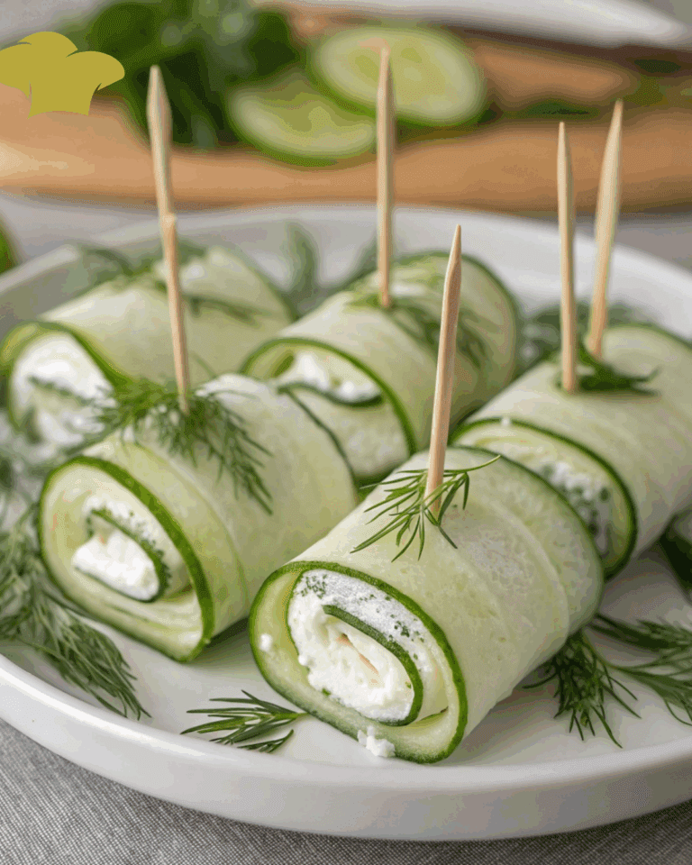 Involtini di cetriolo al formaggio fresco e aneto