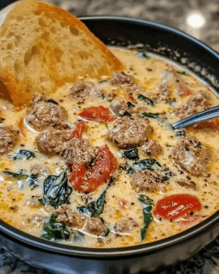 Zuppa Cremosa con Salsiccia Italiana – Un Abbraccio Caldo in Ogni Cucchiaio