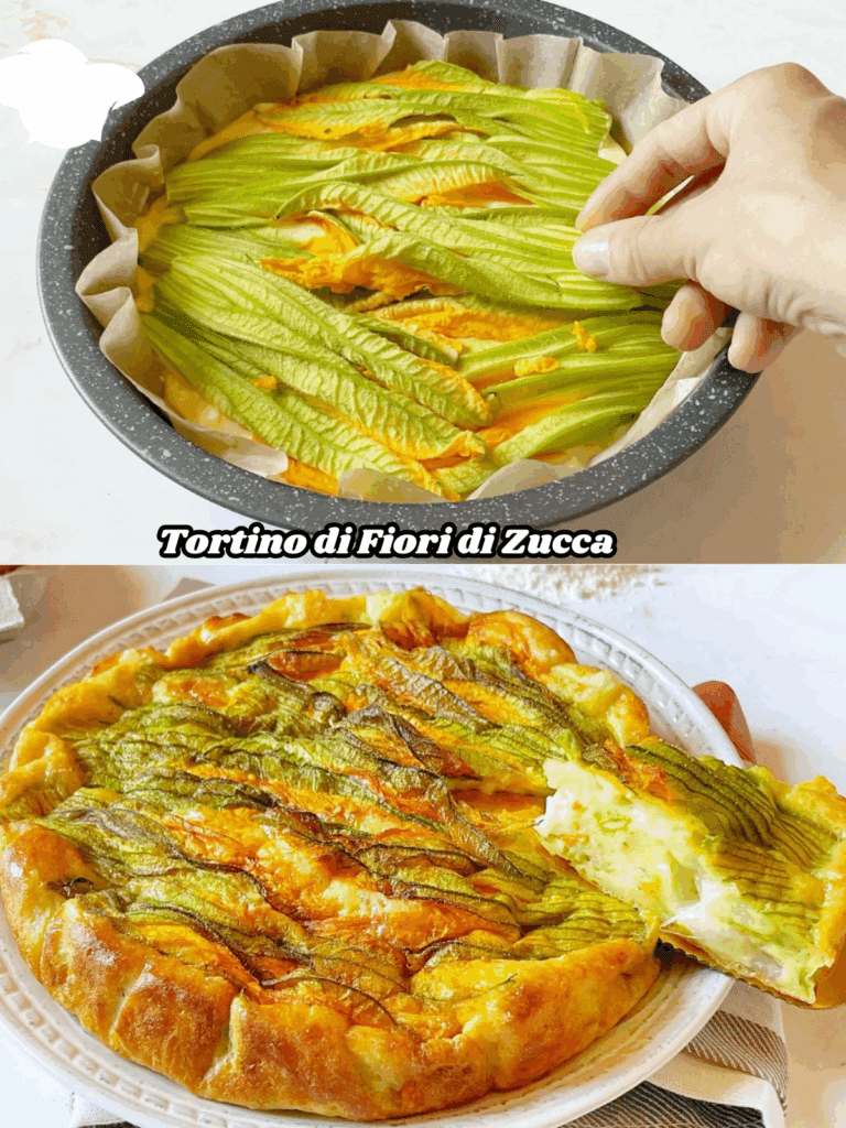 Tortino di Fiori di Zucca – Il Rustico Soffice e Filante che Profuma d’Estate
