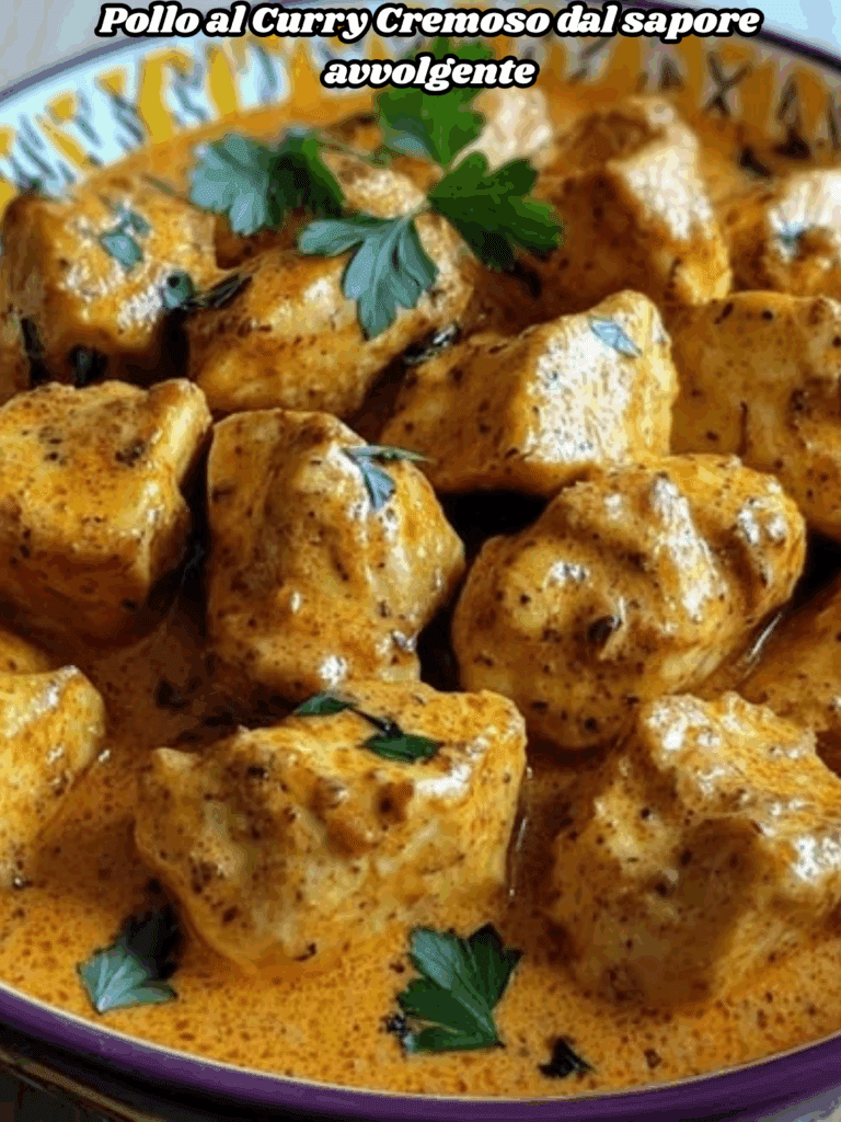 Pollo al Curry Cremoso dal sapore avvolgente: un piatto che conquista al primo assaggio