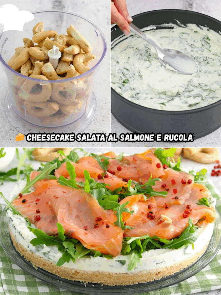 Cheesecake salata al salmone e rucola: il piatto elegante e fresco perfetto per ogni occasione