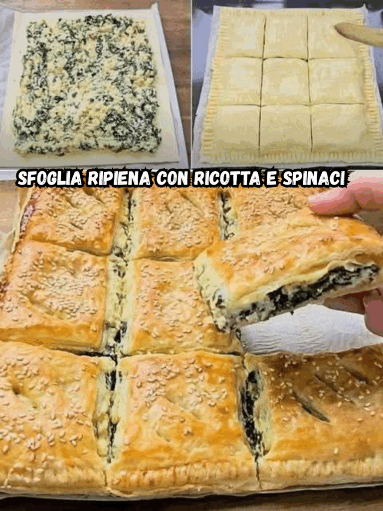 Sfoglia Ripiena con Ricotta e Spinaci: Dorata, Soffice e Irresistibile