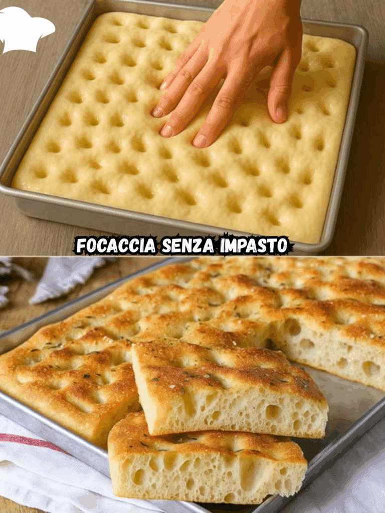 Focaccia senza impasto: la ricetta semplice per una focaccia soffice e piena di bolle
