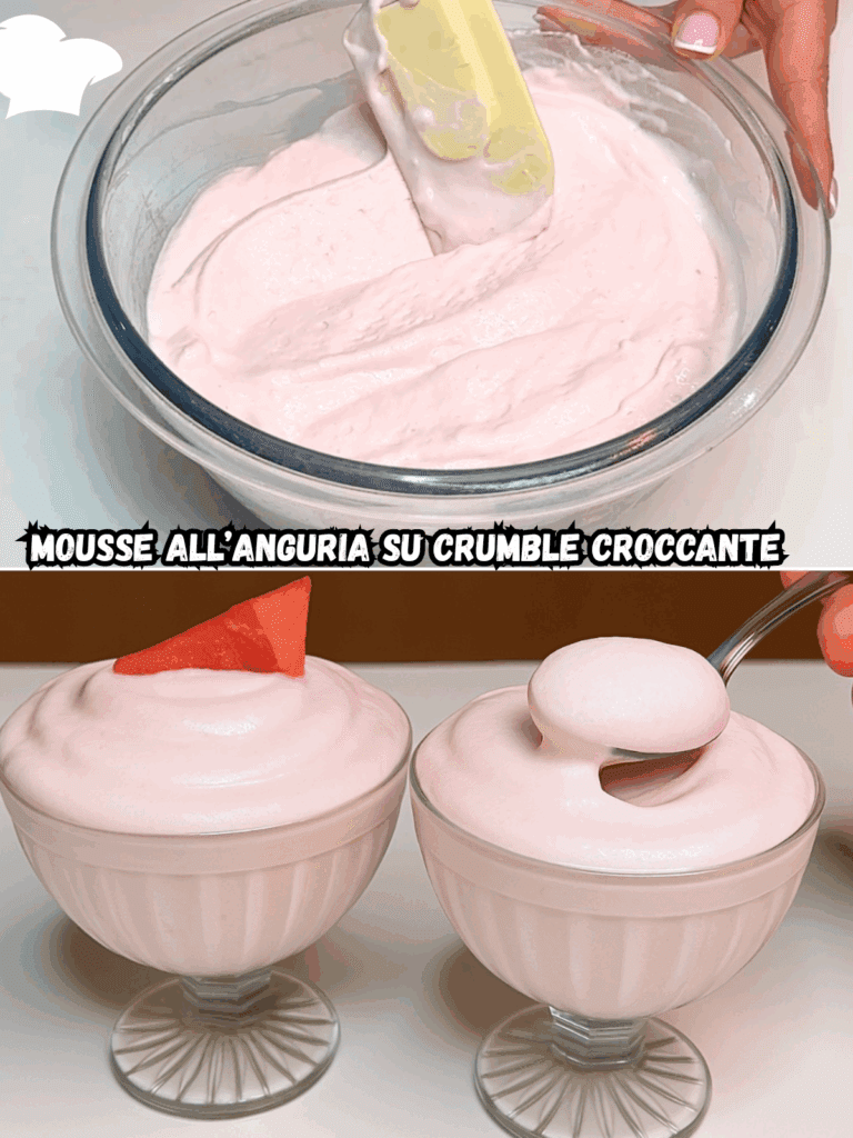 Mousse all’Anguria su Crumble Croccante: il Dessert Estivo al Cucchiaio Che Ti Farà Innamorare