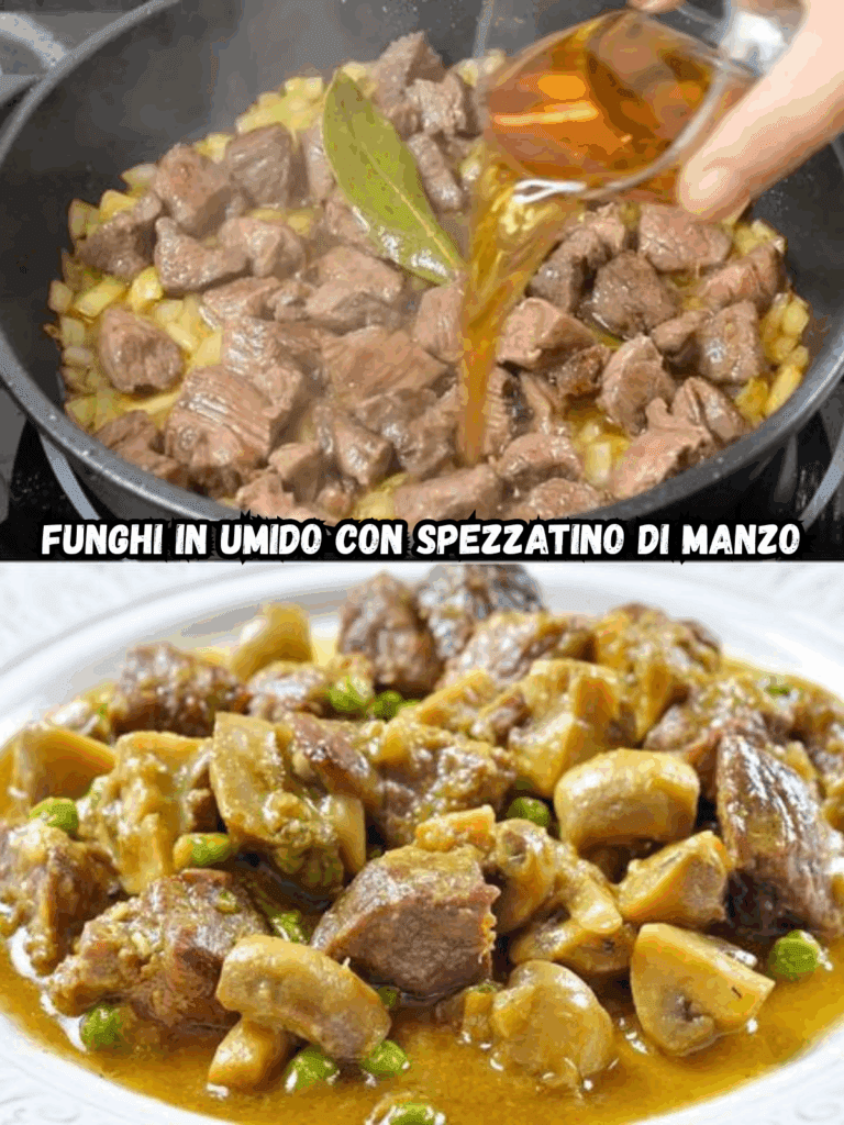 Funghi in Umido con Spezzatino di Manzo: Un Secondo Piatto Ricco di Sapore