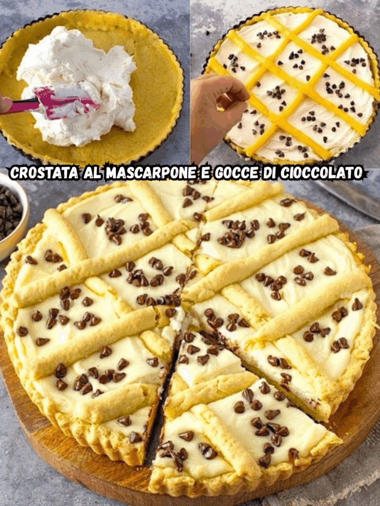 Crostata al Mascarpone e Gocce di Cioccolato