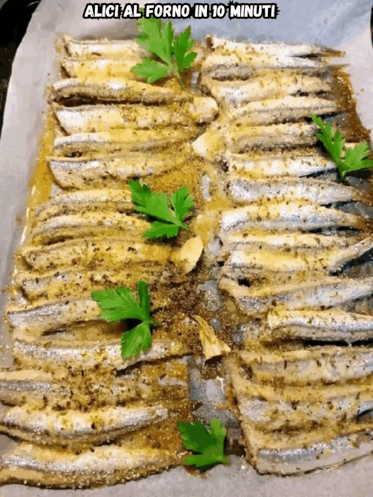 Alici al Forno in 10 Minuti: Il Segreto di una Cena Saporita, Sana e Istantanea