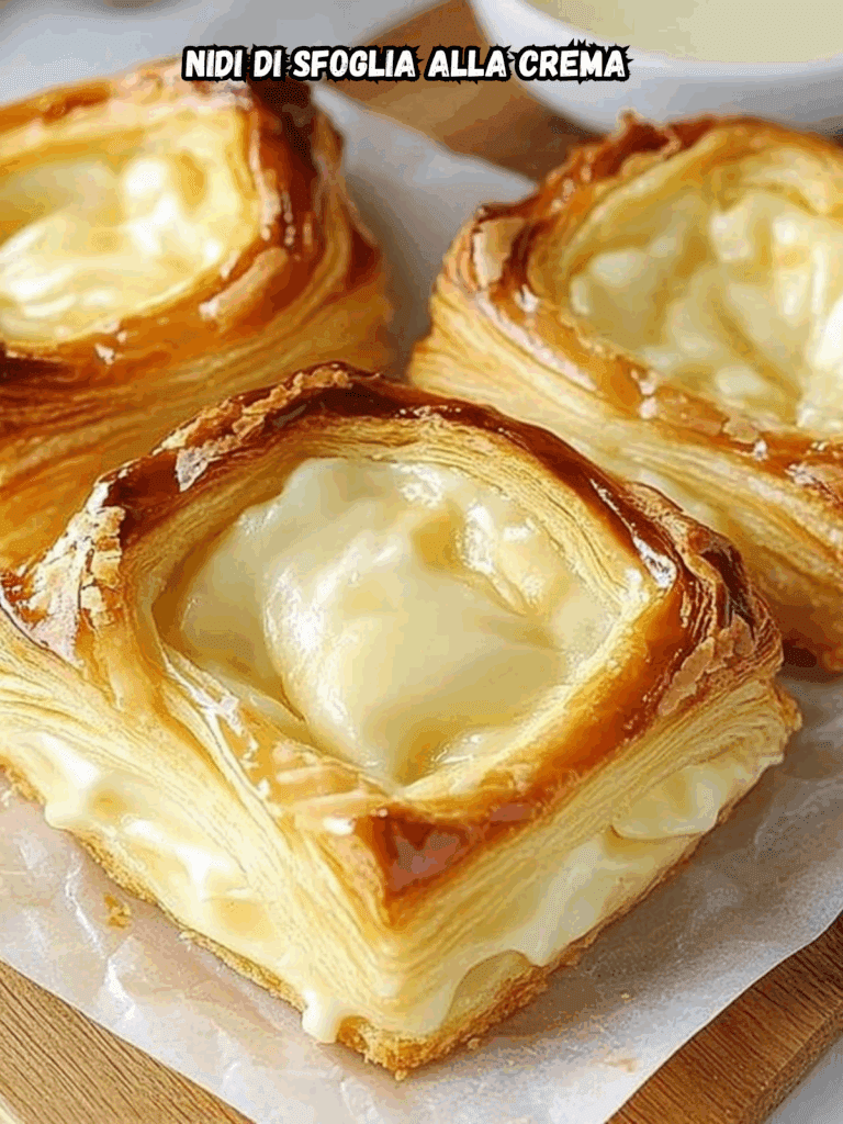 Nidi di Sfoglia alla Crema: Il Dolce Dorato che si Scioglie in Bocca
