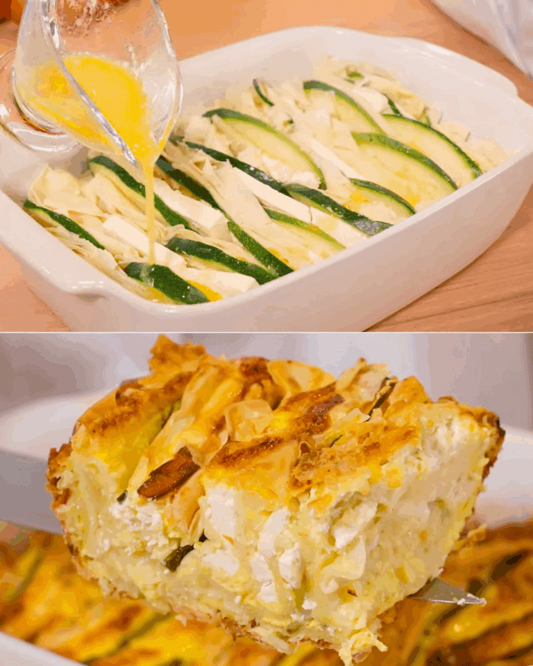 Torta Rustica di Zucchine e Feta – Un’Esplosione di Freschezza e Cremosa Fragranza.