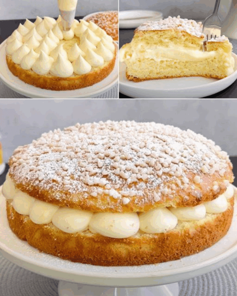 Torta Soffice a Strati con Crema – Il Dolce Elegante che Conquista al Primo Morso.
