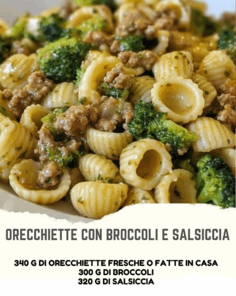Orecchiette con Broccoli e Salsiccia: Ricetta Tradizionale Pugliese dal Gusto Autentico