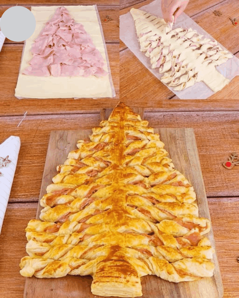 Albero di Natale di Pasta Sfoglia: l’Antipasto Scenografico che Incanta la Tavola delle Feste