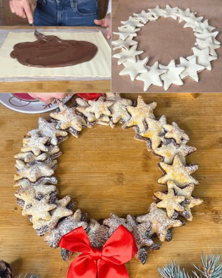 Ghirlanda di Pasta Sfoglia alle Nocciole: il Dolce Natalizio Facile che Incanta Tutti